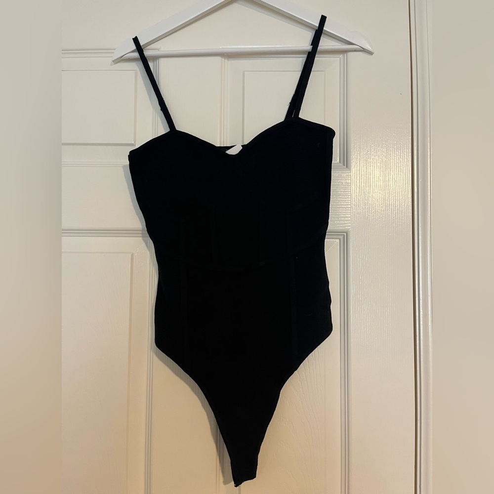 Love Tree Black Bodysuit NWT Sz M